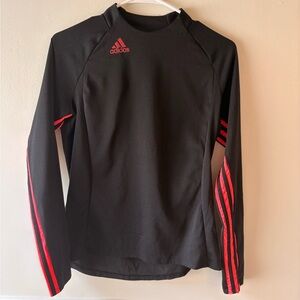 Adidas Women’s Running Long Sleeve Top with Pink Stripes